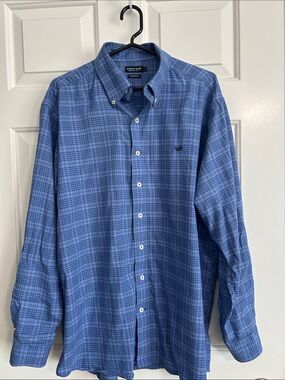 Southern Marsh Blue Plaid Button-Down Shirt